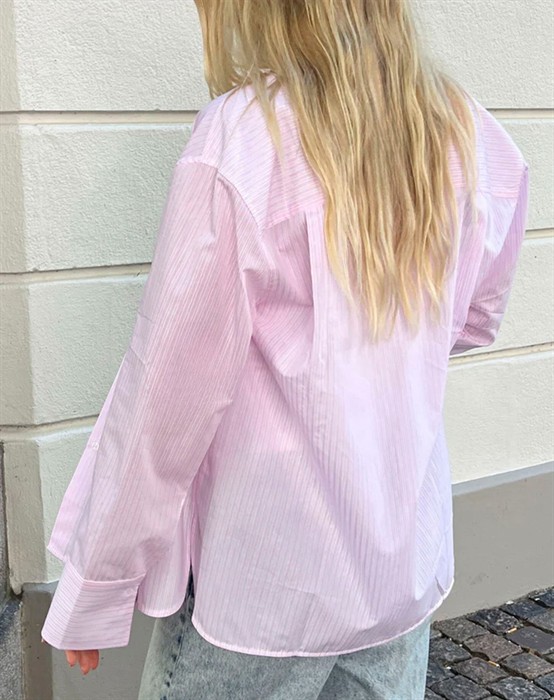 Mac Classic Stripe RD Skjorte - Pink-a-Boo